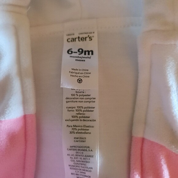 Carter's Unicorn Costume Baby Size 6 To 9 Months - Picture 6 of 7